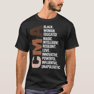 Ich bin eine schwarze CMA-Krankenschwester RN Afro T-Shirt