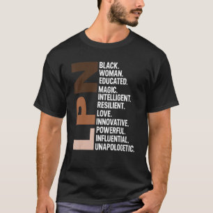 Ich bin eine schwarze Lpn Krankenschwester Rn Afro T-Shirt