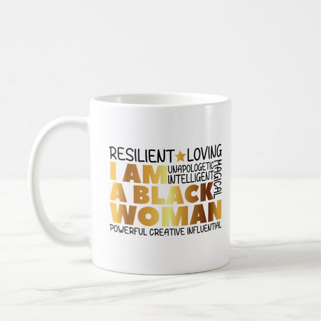 Ich bin eine schwarze, schwarze Geschichte Kaffeetasse (Links)