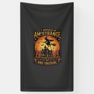 Ich bin eine seltsame ungewöhnliche Halloween-Hexe Banner