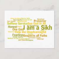 Ich bin eine Sikh Postkarte
