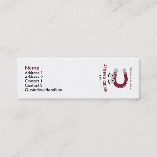 Ich bin eine sonderbare mini visitenkarte