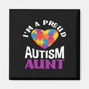 Ich bin eine stolze Autismus-Tante Puzzle-Herz-Aut Magnet