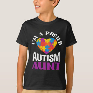 Ich bin eine stolze Autismus Tante Puzzle Herz Aut T-Shirt