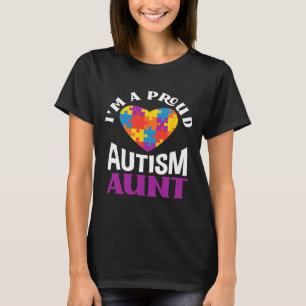 Ich bin eine stolze Autismus-Tante Puzzle-Herz Aut T-Shirt