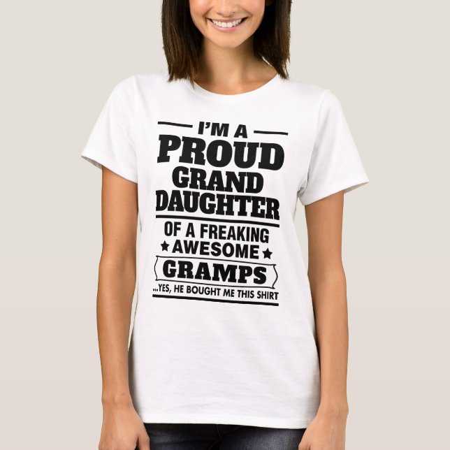 Ich bin eine stolze Enkelin von A fantastisches GR T-Shirt (Vorderseite)