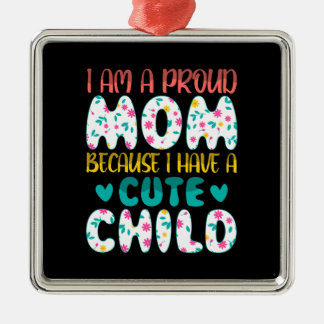 Ich bin eine stolze Mama Ornament Aus Metall