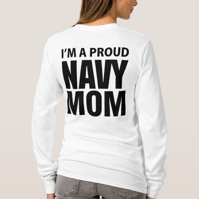 Ich bin EINE STOLZE MARINE-MAMA T-Shirt (Rückseite)