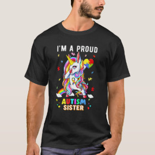 Ich bin eine stolze Schwester Dabbing-Einhorn-Auti T-Shirt