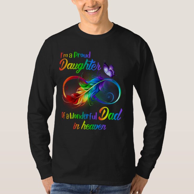 Ich bin eine stolze Tochter eines wunderbaren Vate T-Shirt (Vorderseite)