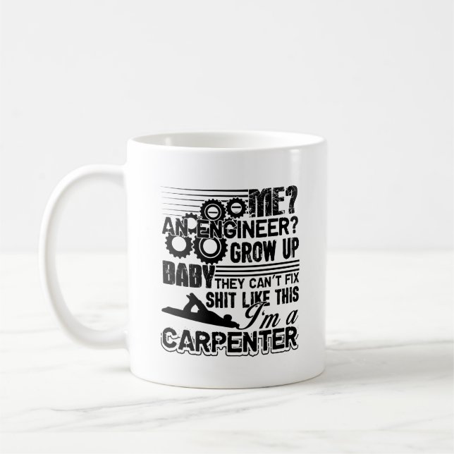 Ich bin eine Tischler-Tasse Kaffeetasse (Links)