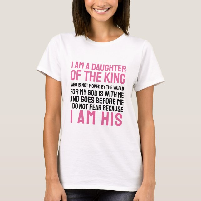 Ich bin eine Tochter des Königs 2 Korinther 6:18 T-Shirt (Vorderseite)