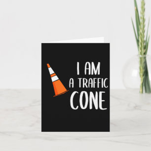 Ich bin eine Traffic Cone Orange Lazy Easy Costume Karte