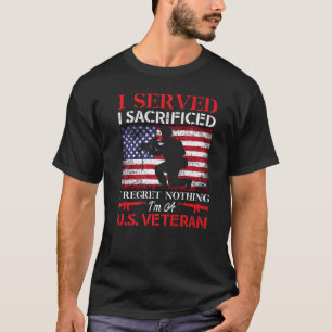 Ich bin eine US-Veteran Fahne Vintag T-Shirt
