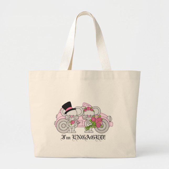 Ich bin eine Verlobte Maus-Tasche Jumbo Stoffbeutel (Vorne)