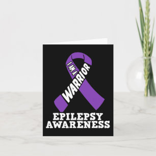 Ich bin eine Warrior Epilepsie Awareness Ribbon-Kr Karte