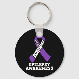 Ich bin eine Warrior Epilepsie Awareness Ribbon-Kr Schlüsselanhänger
