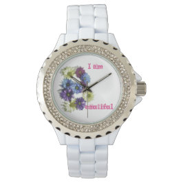 Ich bin eine wunderbare Bestätigung der Blume Armbanduhr