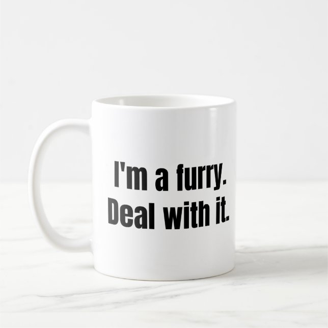 Ich bin eine Wut. Bedienen Sie sich damit. Tasse K (Links)