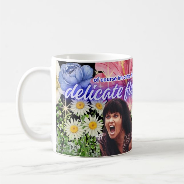 Ich bin eine zarte Blume  Kaffeetasse (Links)