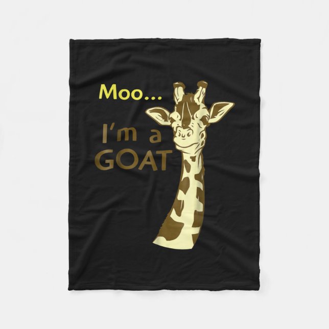 Ich bin eine Ziege Cool, die Giraffe verwirrt Fleecedecke (Vorderseite)