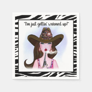 Ich bin einfach aufgewühlt! Cowgirl Paper Napkins Serviette