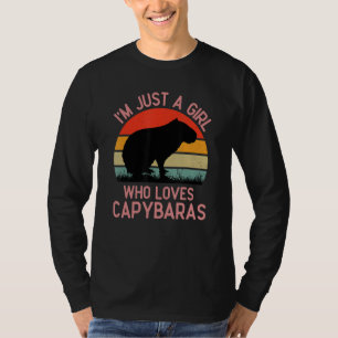 Ich bin einfach ein Mädchen, das lustige Capybara- T-Shirt