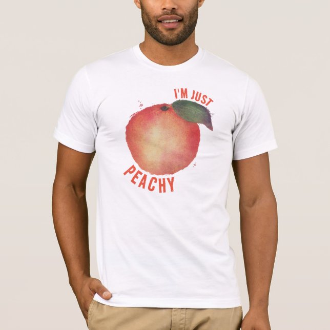 ICH BIN EINFACH HEUTIG, PEACH GRAFIKMENS T-Shirt (Vorderseite)