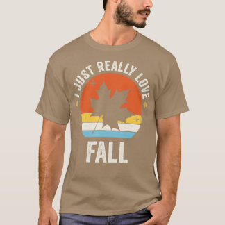 Ich bin einfach wirklich Liebe Fall 80er Retro Vin T-Shirt
