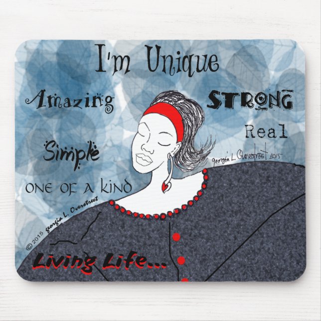 Ich bin einzigartig, fantastisch, stark, einfach mousepad (Vorne)