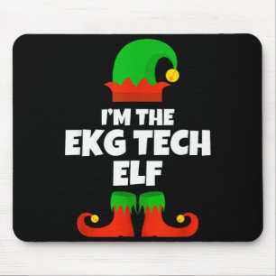 Ich bin Ekg Tech Elf Familie Pyjama Weihnachten El Mousepad