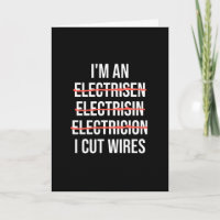 Ich bin Elektriker, ich schneide Kabel Lustige Rec