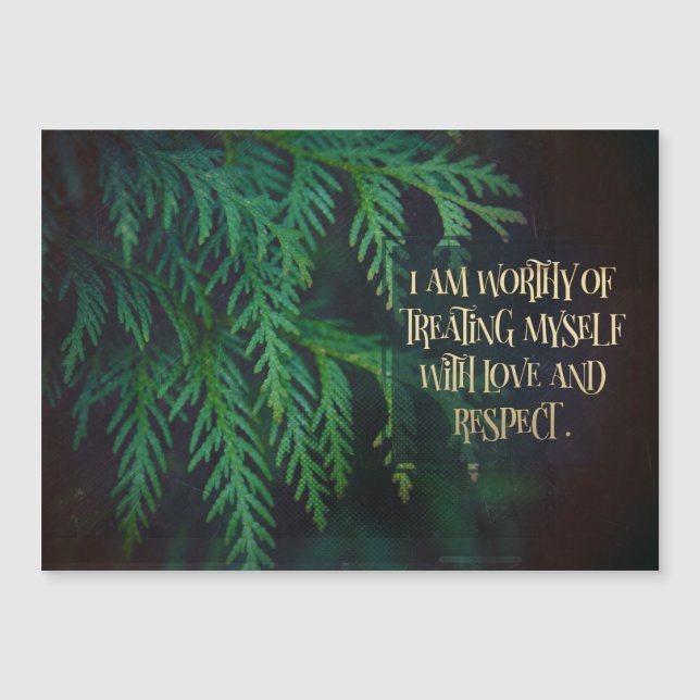 Ich bin es wert magnetkarte (Vorderseite)