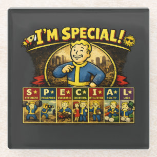 Ich bin etwas Besonderes Fallout-inspirierte Sta Glasuntersetzer