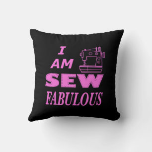 Ich bin fabelhaft in Schwarz und Rosa Kissen