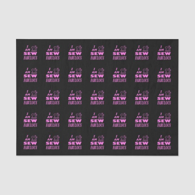 Ich bin fabelhaft in Schwarz und Rosa Seidenpapier (Vorderseite)