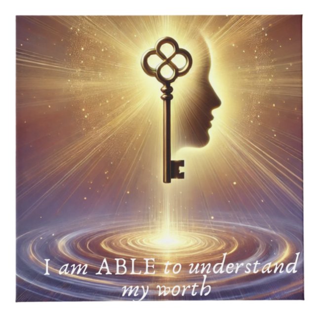 Ich bin fähig - Affirmation Foto Cube Würfel (Vorderseite)