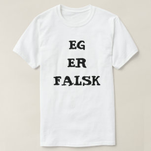 Ich bin falsch in Norwegisch weiß T-Shirt