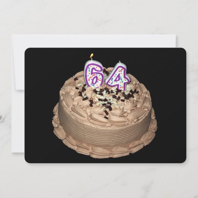 Ich bin fast 64... Einladungskarte zum Geburtstag (Vorderseite)