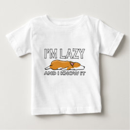 Ich bin faul und ich weiß es Lustiger schlafender Baby T-shirt