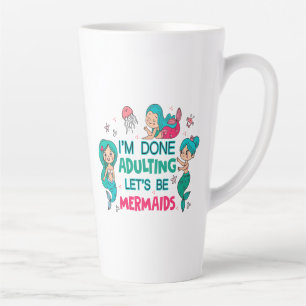 Ich bin fertig erwachsen. Lasst uns Meerjungfrauen Milchtasse
