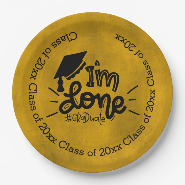 Ich bin fertig - gelb pappteller (Vorderseite)