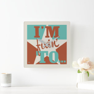 Ich bin fixiert auf quadratische wanduhr