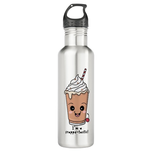 Ich bin Frappe-tastisch | Rahm mit Schlagsahne Edelstahlflasche (Vorderseite)