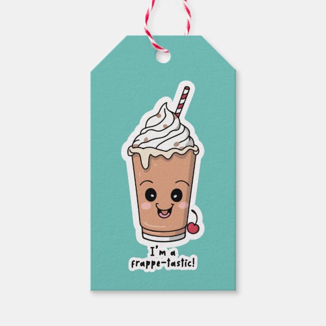 Ich bin Frappe-tastisch | Rahm mit Schlagsahne Geschenkanhänger (Vorderseite)