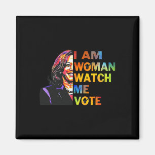 Ich bin Frau beobachten Sie mir Kamala Harris Walt Magnet