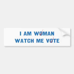 Ich bin Frauen beobachten, wie ich abstimme Wave V Autoaufkleber