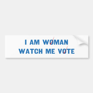 Ich bin Frauen beobachten, wie ich abstimme Wave V Autoaufkleber