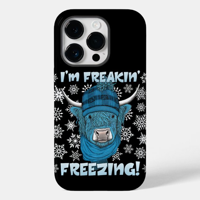 Ich bin Freakin' eiserner Hochlandkuhpullover Case-Mate iPhone 14 Pro Hülle (Rückseite)