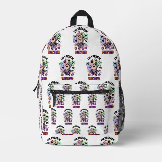 Ich bin Freakin, ich schmelze Halloween-Eiscreme-G Bedruckter Rucksack (Vorderseite)
